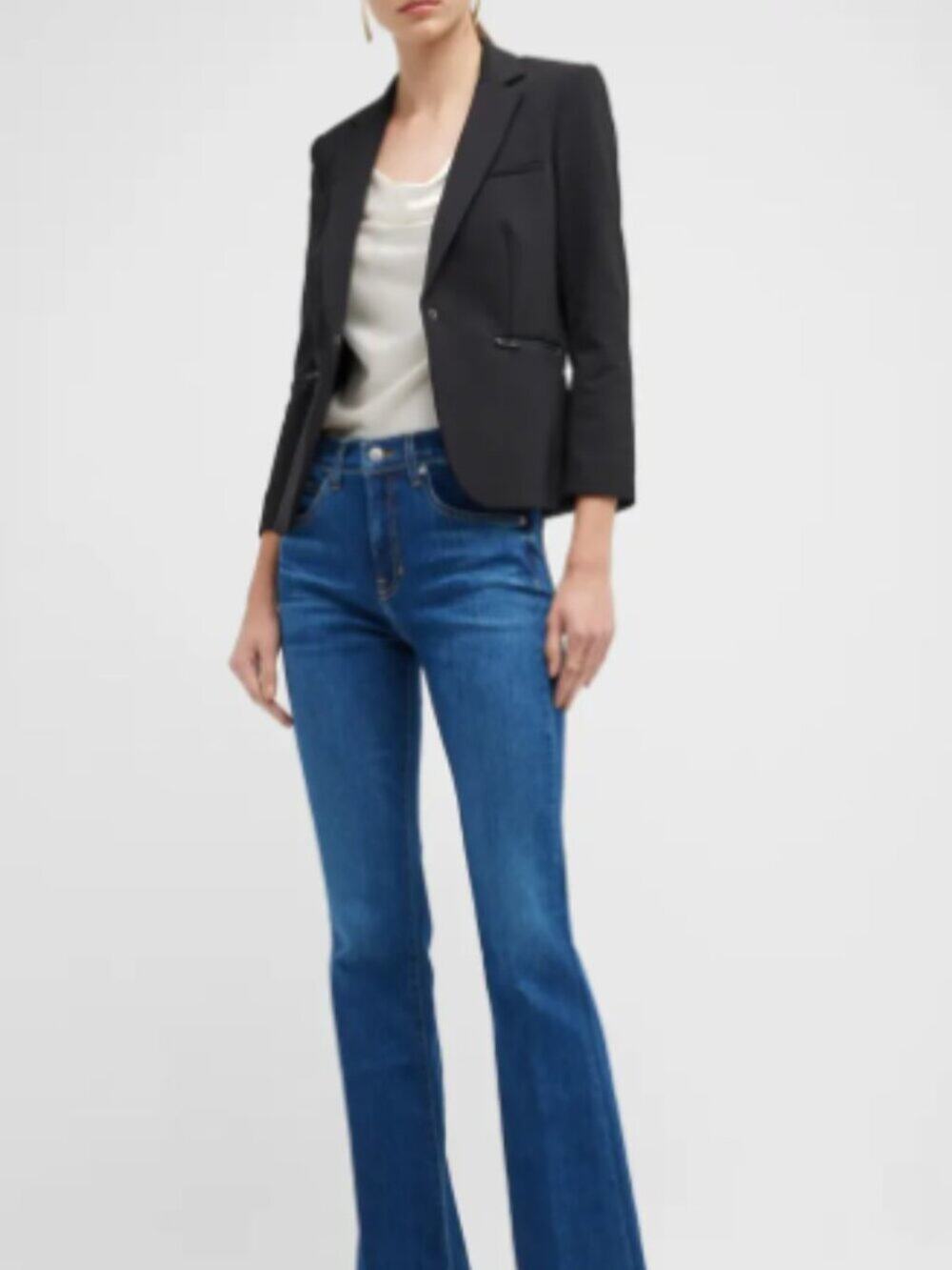 Veronica Beard Scuba Schoolboy Dickey Jacket Navy Stretch  Blazer Sz 8